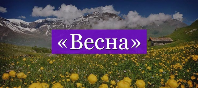 Проверочное слово к слову «весна»