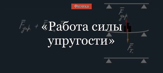 Работа силы упругости