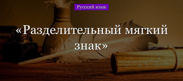 Разделительный мягкий знак