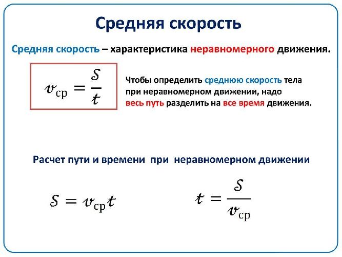 Средняя скорость