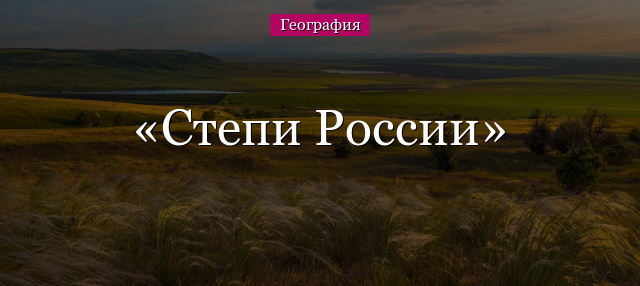 Степи России