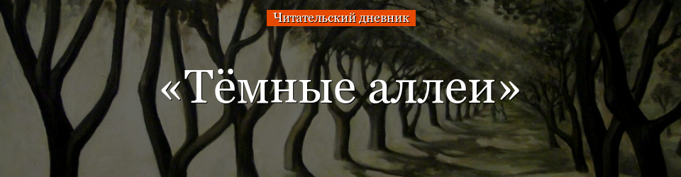 «Тёмные аллеи» читательский дневник