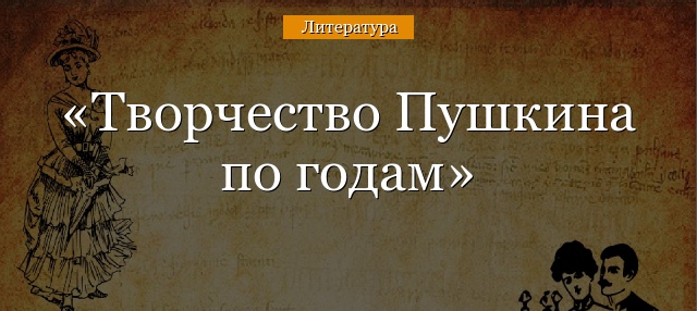 Творчество Пушкина по годам