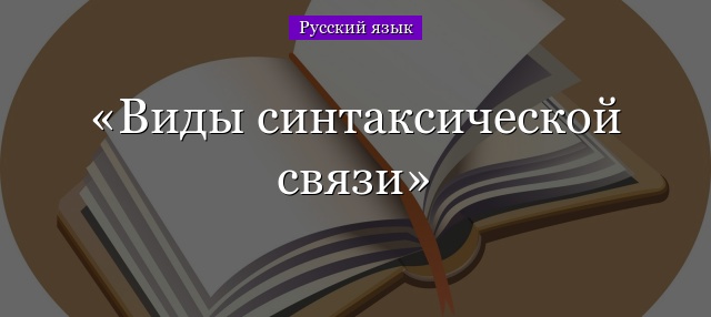 Виды синтаксической связи